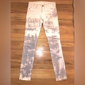 Each x other printed white skinny jeans size 26 MK
